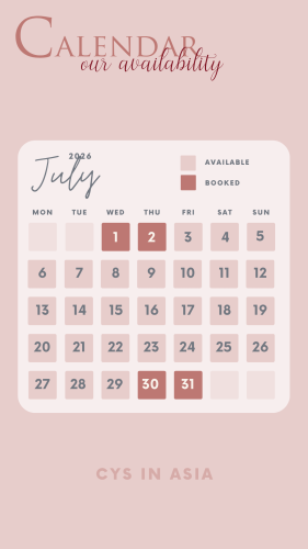 5 - Availability Booking Calendar - July