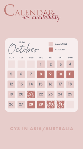 8 - Availability Booking Calendar - October